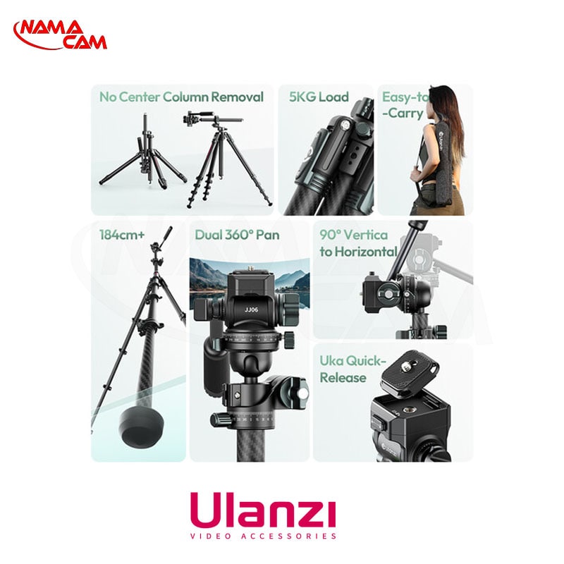سه پایه ویدیویی اولانزی Ulanzi JJ06 GlideGo/نماکم