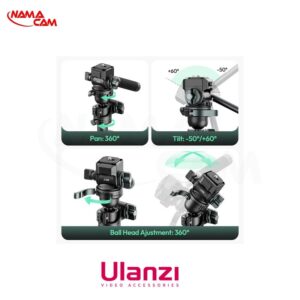 سه پایه ویدیویی اولانزی Ulanzi JJ06 GlideGo/نماکم