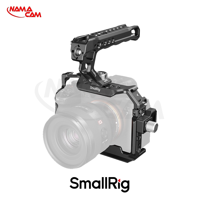 کیج دوربین سونی A7RV / A7IV / A7SIII0 اسمال ریگ همراه دسته – SmallRig Cage Sony 3668B/نماکم