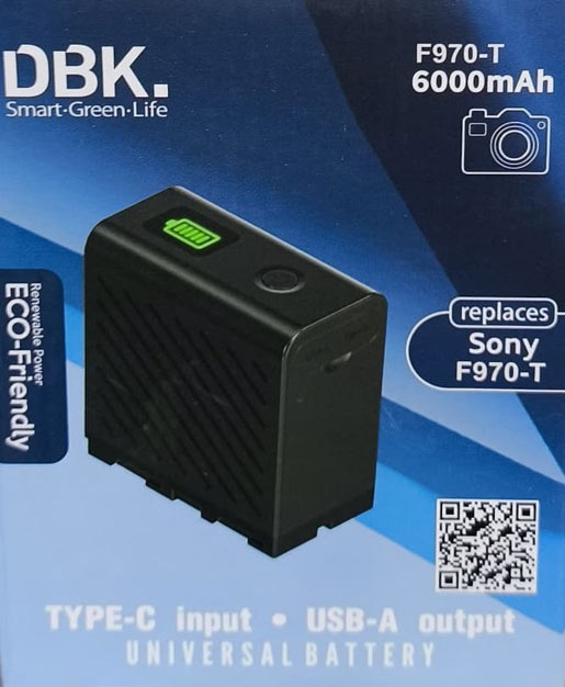 باتری دوربین دی بی کی مدل DBK F970-T 6000mAh/نماکم