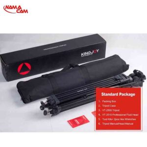 سه پایه فیلمبرداری کینگ جوی Kingjoy Professional Video Tripod VT-2500/نماکم