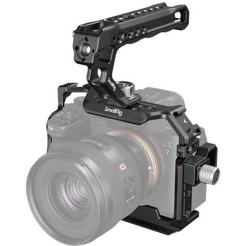 کیج دوربین سونی A7RV / A7IV / A7SIII0 اسمال ریگ همراه دسته – SmallRig Cage Sony 3668B/نماکم