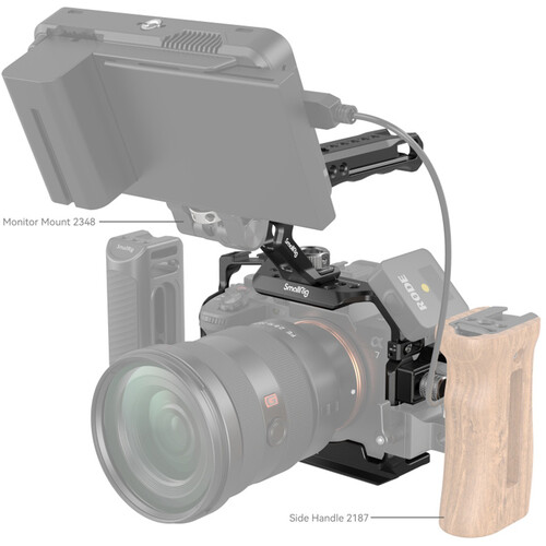 کیج دوربین سونی A7RV / A7IV / A7SIII0 اسمال ریگ همراه دسته – SmallRig Cage Sony 3668B/نماکم