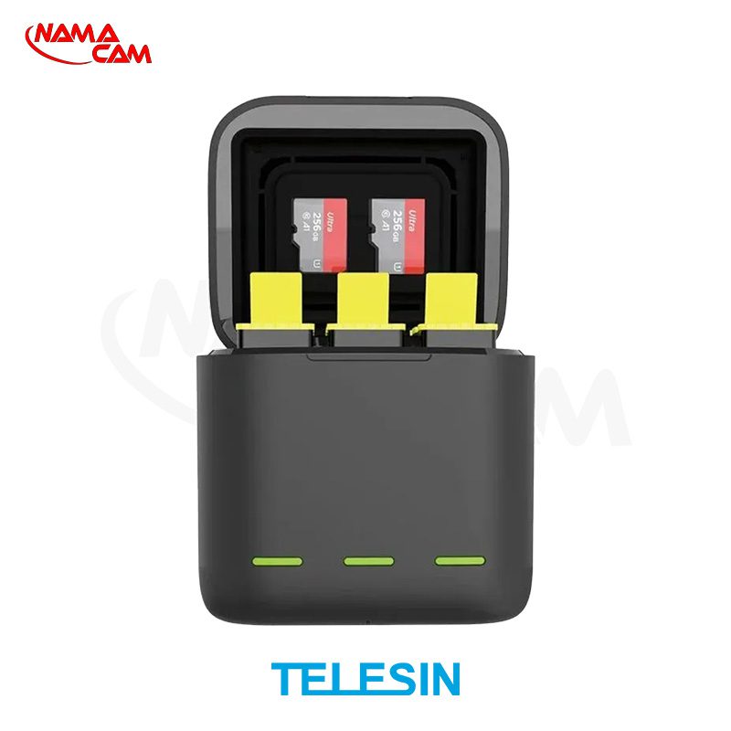 باکس شارژر سه تایی گوپرو هیرو 13 - تلسین - Telesin BCG 10/نماکم