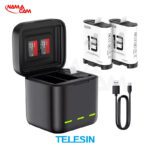 باکس شارژر سه تایی گوپرو هیرو 13 - تلسین - Telesin BCG 10/نماکم