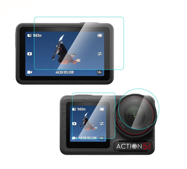 محافظ صفحه و گلس اکشن 5 پرو - For DJI Osmo Action 5 Pro Screen Tempered Glass/نماکم