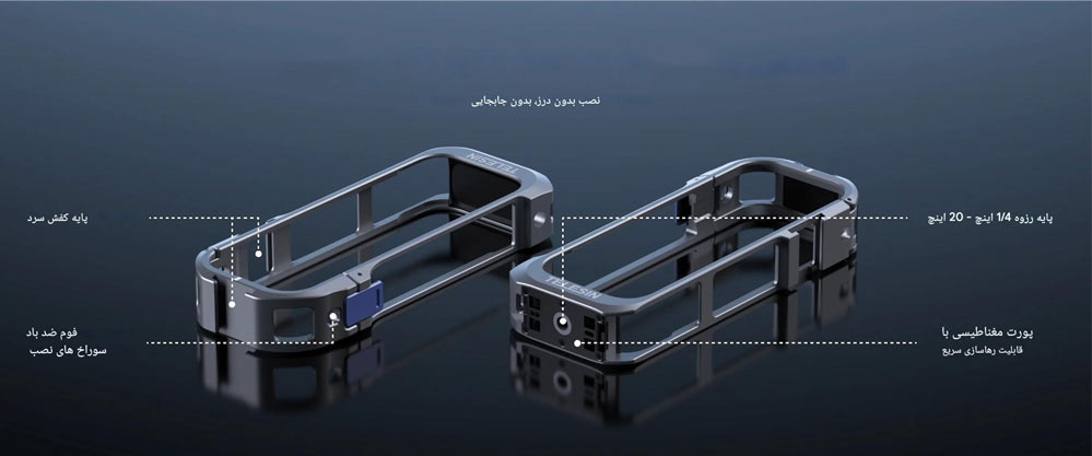 محافظ و فریم فلزی اینستا360 X5 تلسین - Full Cage Protection for Insta360 X5/نماکم