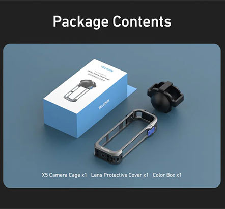 محافظ و فریم فلزی اینستا360 X5 تلسین - Full Cage Protection for Insta360 X5/نماکم