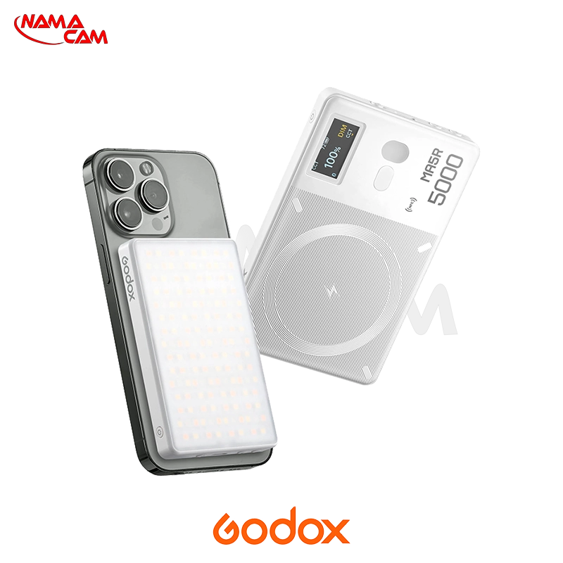 نور RGB و پاوربانک گودکس Godox MA5R RGB LED/نماکم