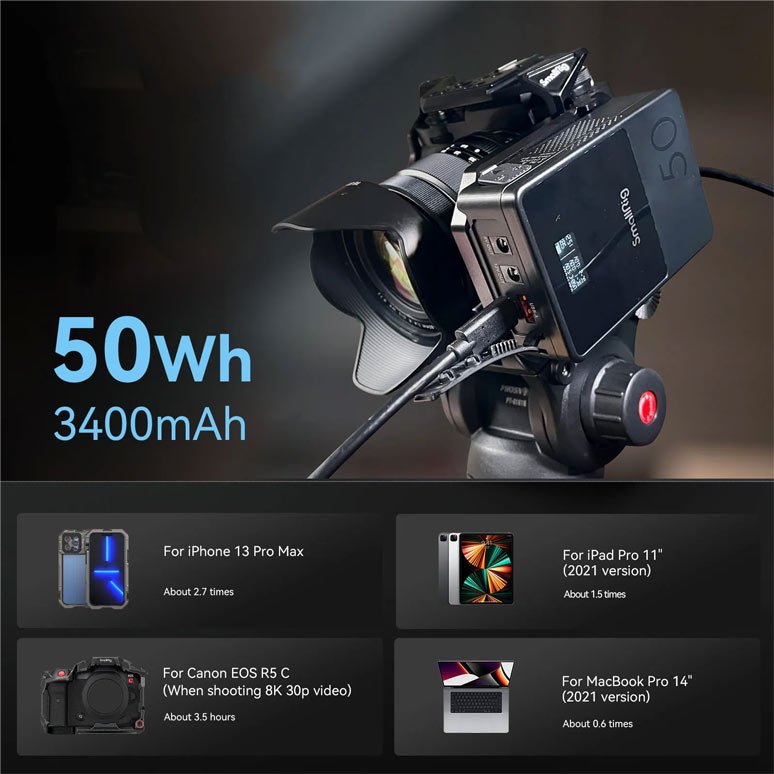 باتری مینی وی مانت اسمال ریگ SmallRig VB50 mini V Mount Battery/نماکم
