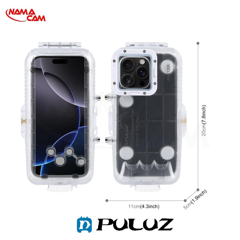 قاب ضد آب آیفون 16 پرو مکس - پلوز iPhone 16 Pro Max 40m/130ft Waterproof Diving Case/نماکم