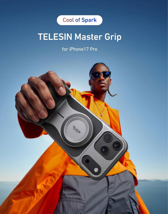 دسته شاتر عکاسی آیفون 17 پرو مکس استاندارد - TELESIN Master Grip for iPhone/نماکم