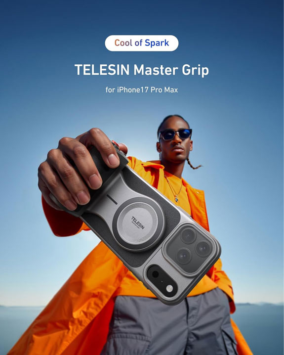دسته شاتر عکاسی آیفون 17 پرو مکس استاندارد - TELESIN Master Grip for iPhone/نماکم