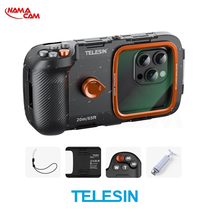 قاب ضد آب و شاتر موبایل آیفون و سامسونگ/نماکم