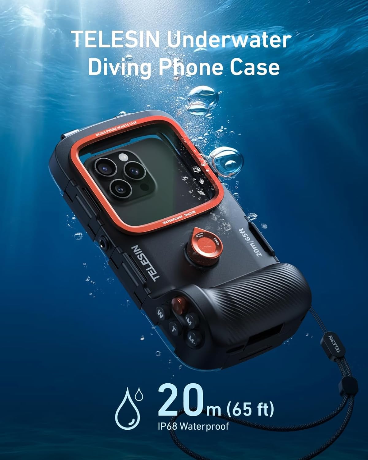TELESIN Underwater Diving Phone Case/نماکم