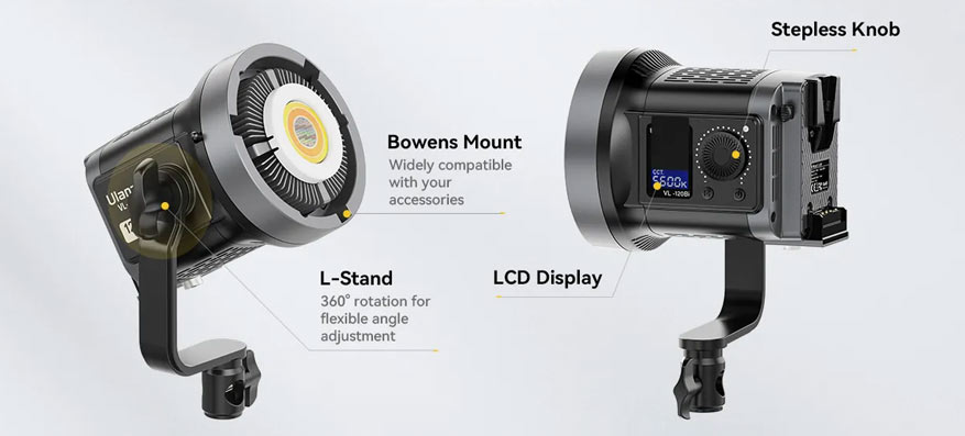 ویدئو لایت 120 وات اولانزی RGB V-Mount/نماکم