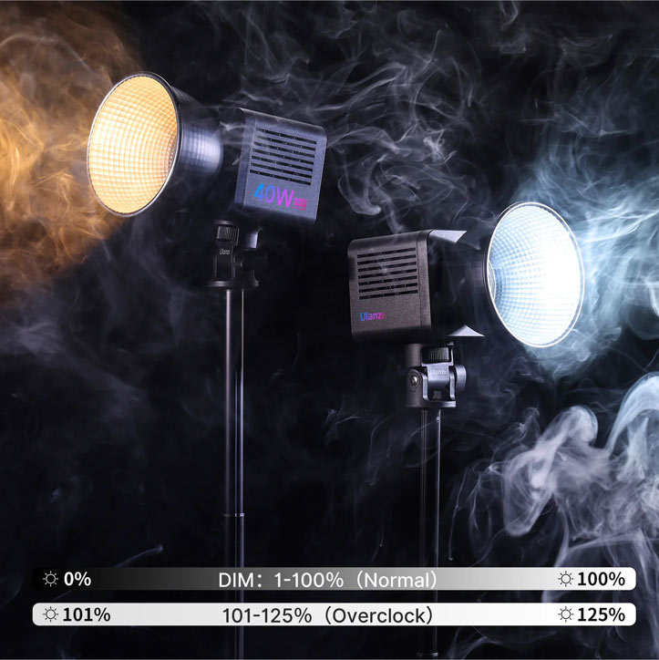 ویدئو لایت 40 وات اولانزی-قابل حمل- RGB Portable LED/نماکم