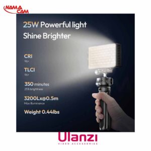 مینی پنل نور ویدئویی اولانزی PL25 دو رنگ LED/نماکم