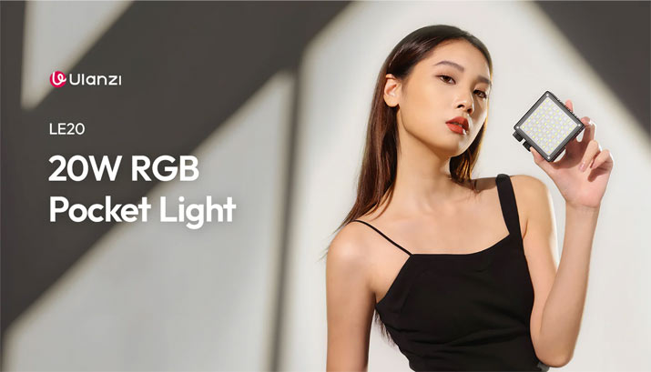 مینی پنل نور RGB ویدئویی اولانزی Ulanzi LE20 20W/نماکم