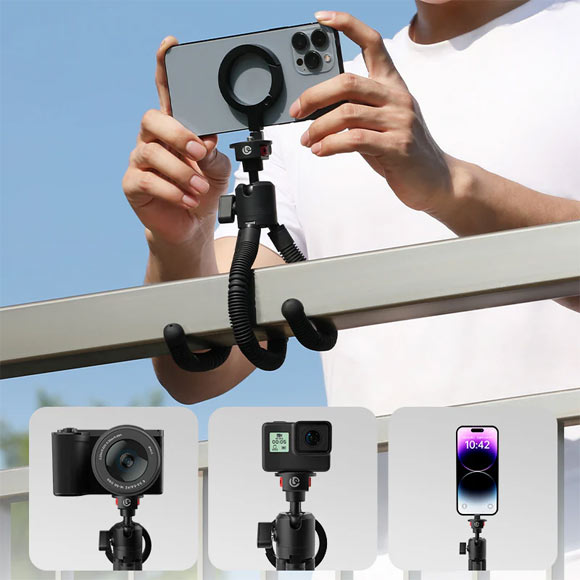 سه پایه و مونوپاد مغناطیسی انعطاف‌پذیر اولانزی Ulanzi MT30/نماکم