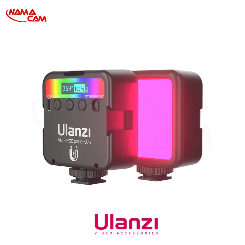 مینی ویدئو لایت RGB اولانزی-VL-49 Rechargeable Mini RGB Light/نماکم