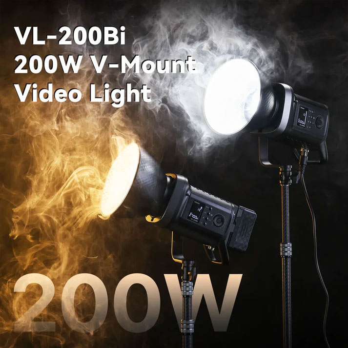ویدئو لایت 200 وات اولانزی-دو رنگ-VL-200Bi 200W V-Mount/نماکم
