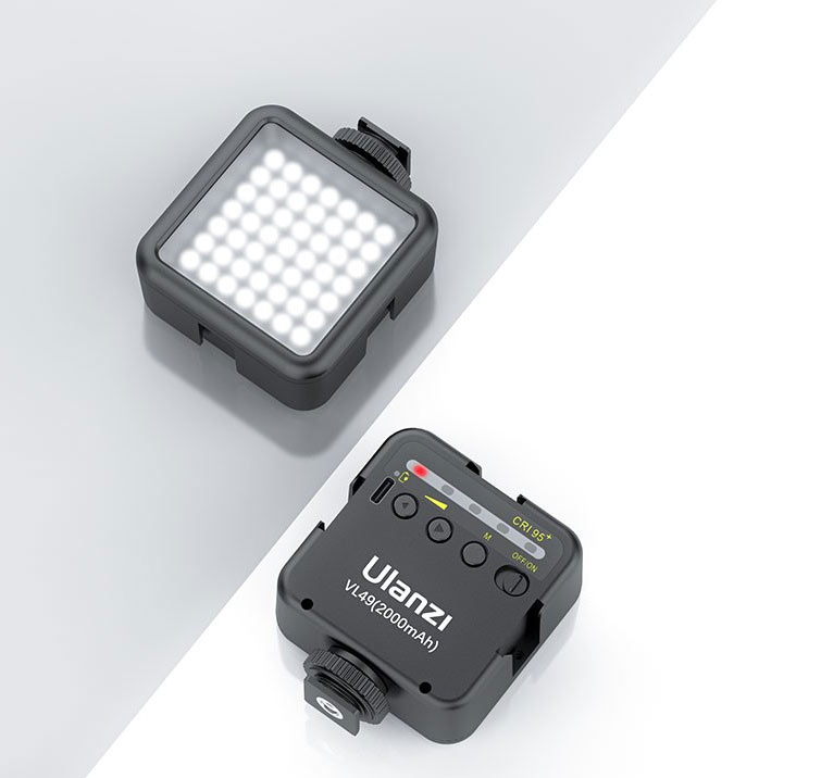 مینی ویدئو لایت LED دو رنگ اولانزی – VL49 Rechargeable Mini LED Light/نماکم