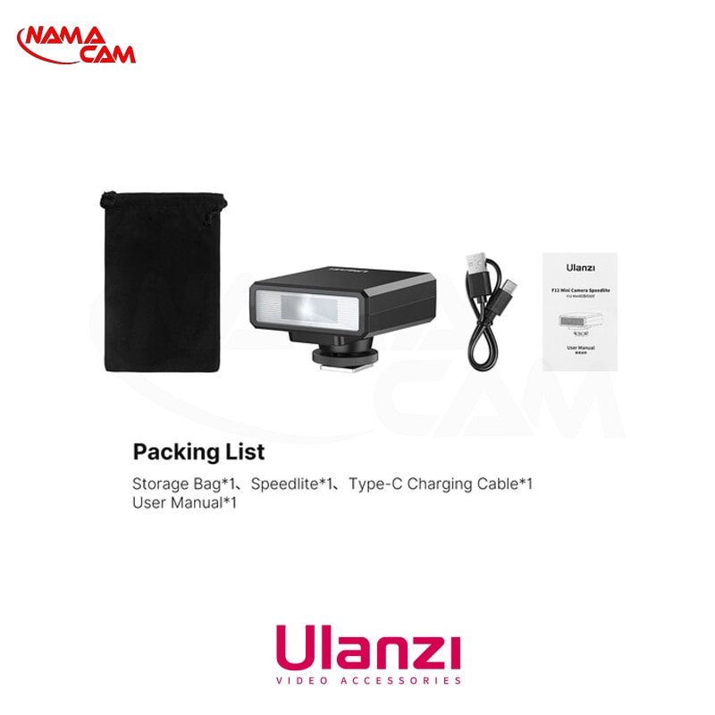مینی فلاش اکسترنال دوربین اولانزی F12 Mini Camera Flash Speedlite/نماکم