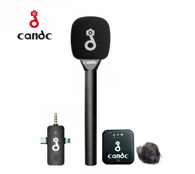 میکروفون بیسیم یقه ای همراه با دسته خبرنگاری Candc Interview Single/نماکم