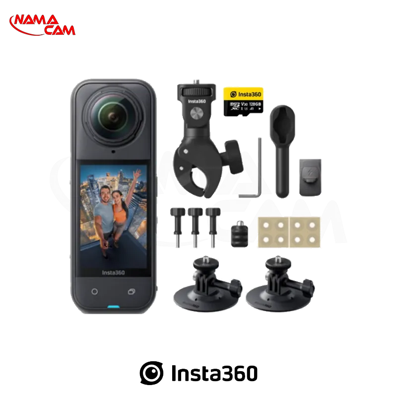 کیت موتورسواری دوربین اکشن اینستا 360 X5 مدل Motorcycle Bundle/نماکم