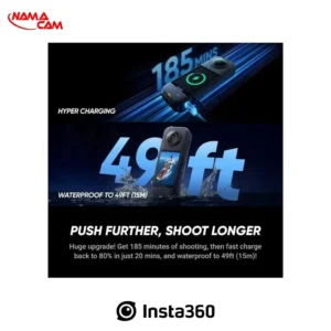 کیت موتورسواری دوربین اکشن اینستا 360 X5 مدل Motorcycle Bundle/نماکم