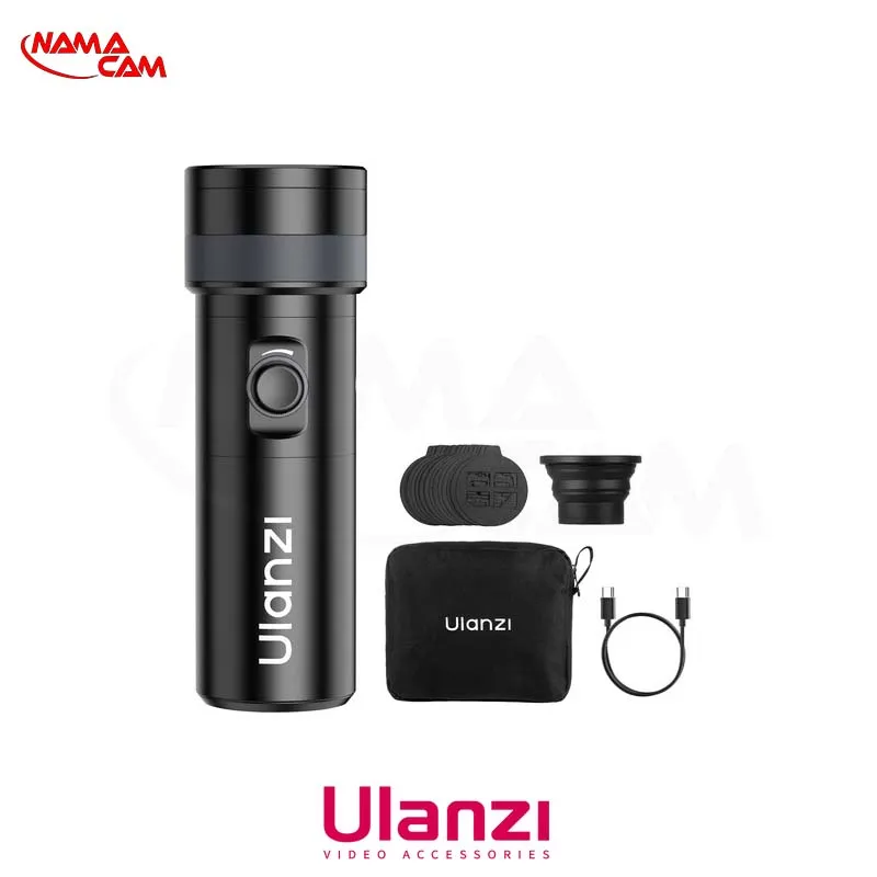 چراغ LED شارژی Ulanzi LM01 با گوبو و لنز تاشو/نماکم