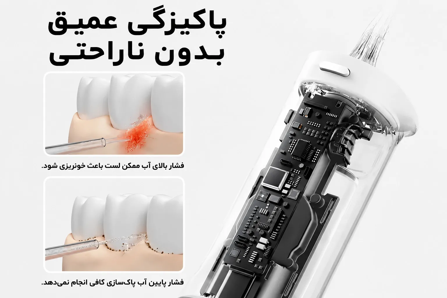 پاکیزگی دهان و دندان بدون درد