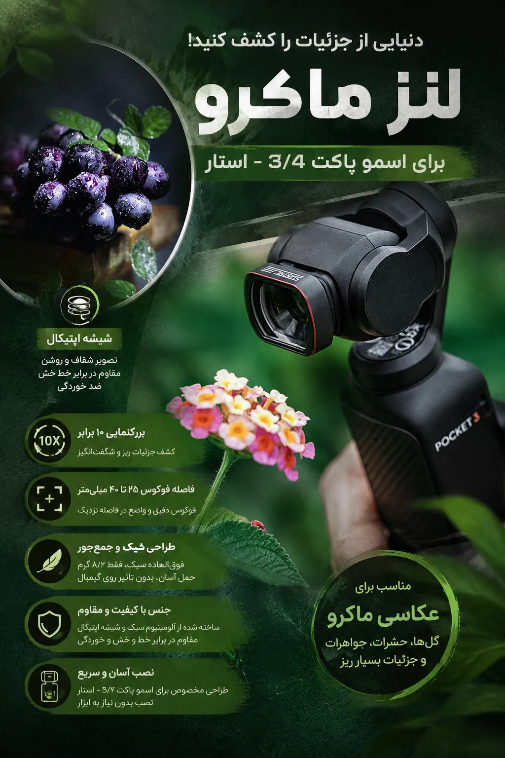 پوستر نماکم برای لنز ماکرو استار