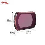 اندازه پک 6 تایی فیلتر پاکت 4 و پاکت 3 - ND8/ ND16/32/64/
