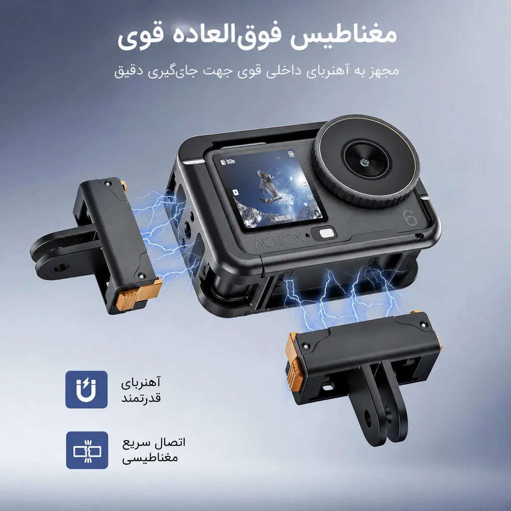 اتصال مغناطیسی مانت دوربین ورزشی