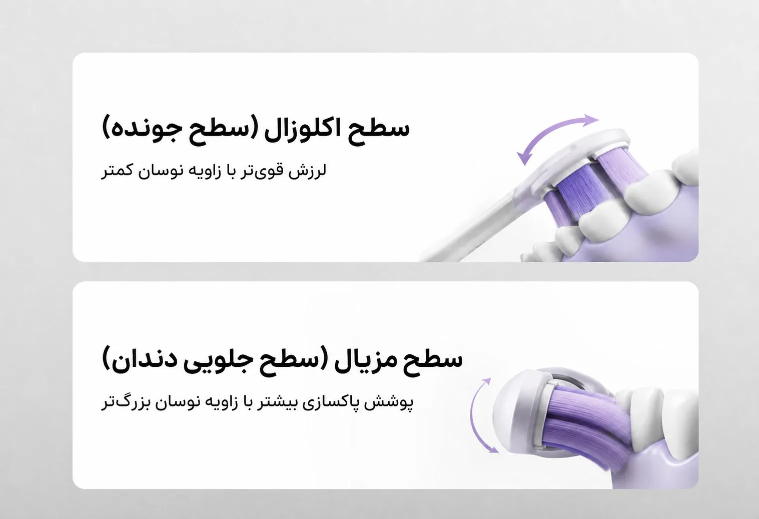برسهای متفاوت سری مسواک برقی شیائومی پرو