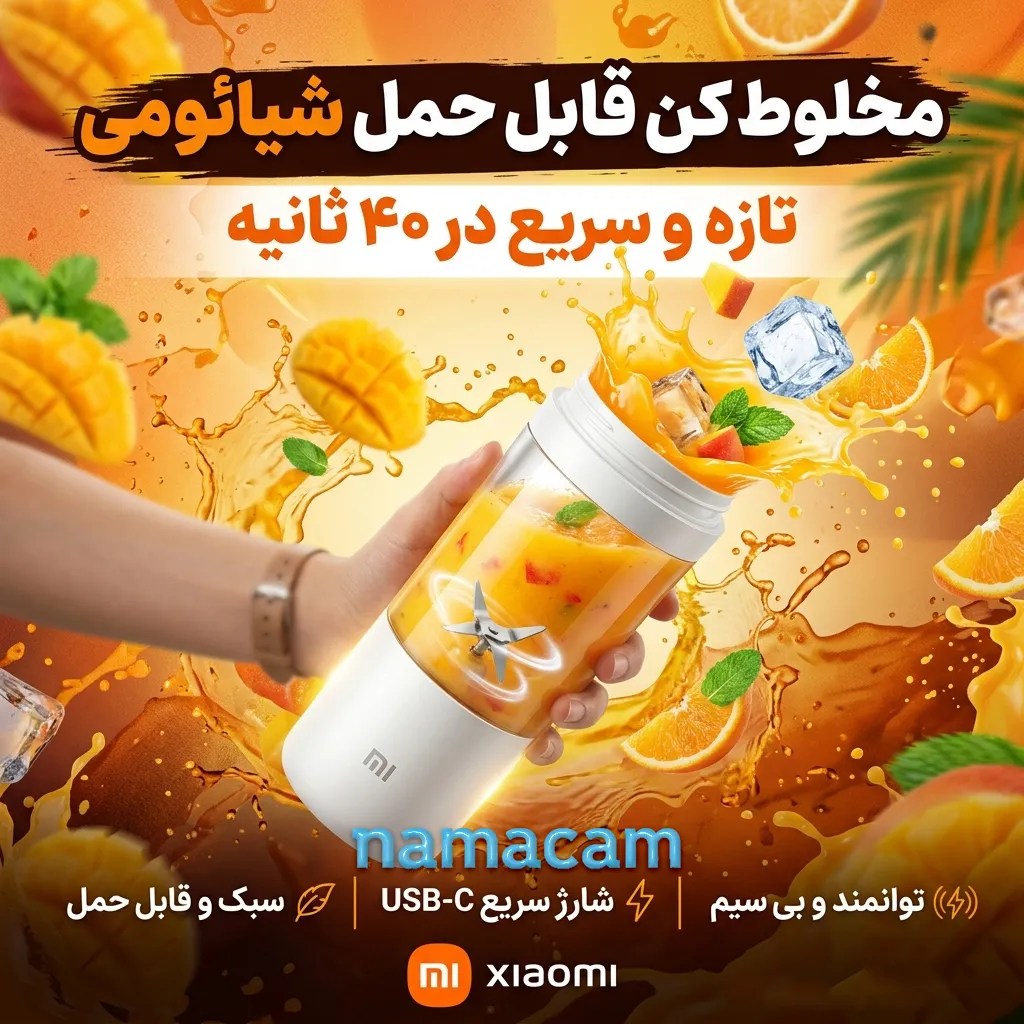 پوستر اصلی مخلوط کن شارژی شیائومی