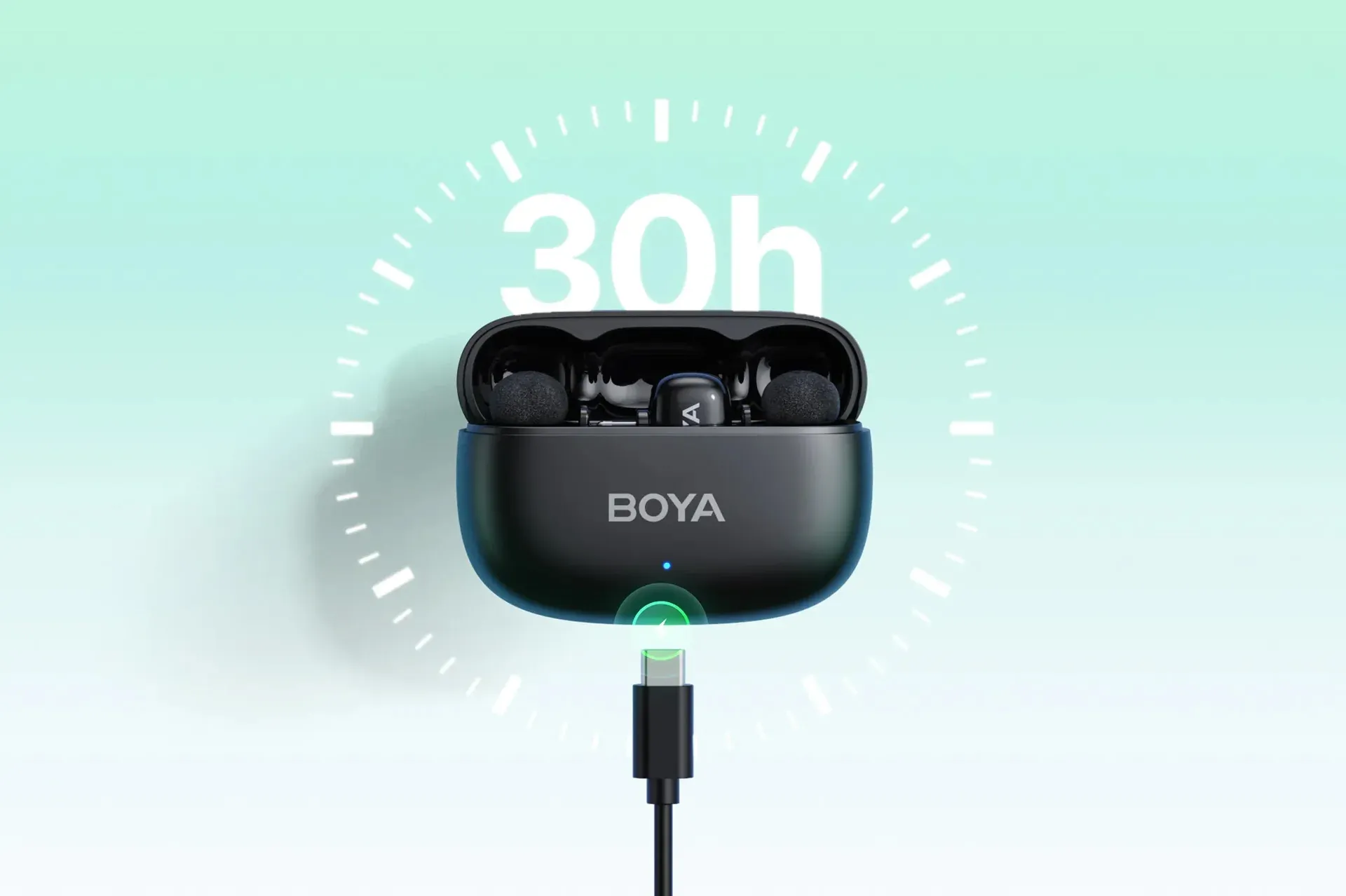 میکروفون بیسیم بویا مینی 2 - 02 - تایپ سی - BOYA mini 2-02 (USB-C) + 2 TX با 30 ساعت کارکرد
