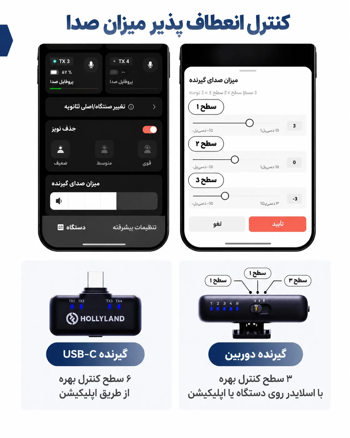 تنظیم میکروفون بی سیم ام 3 با گوشی هوشمند شما