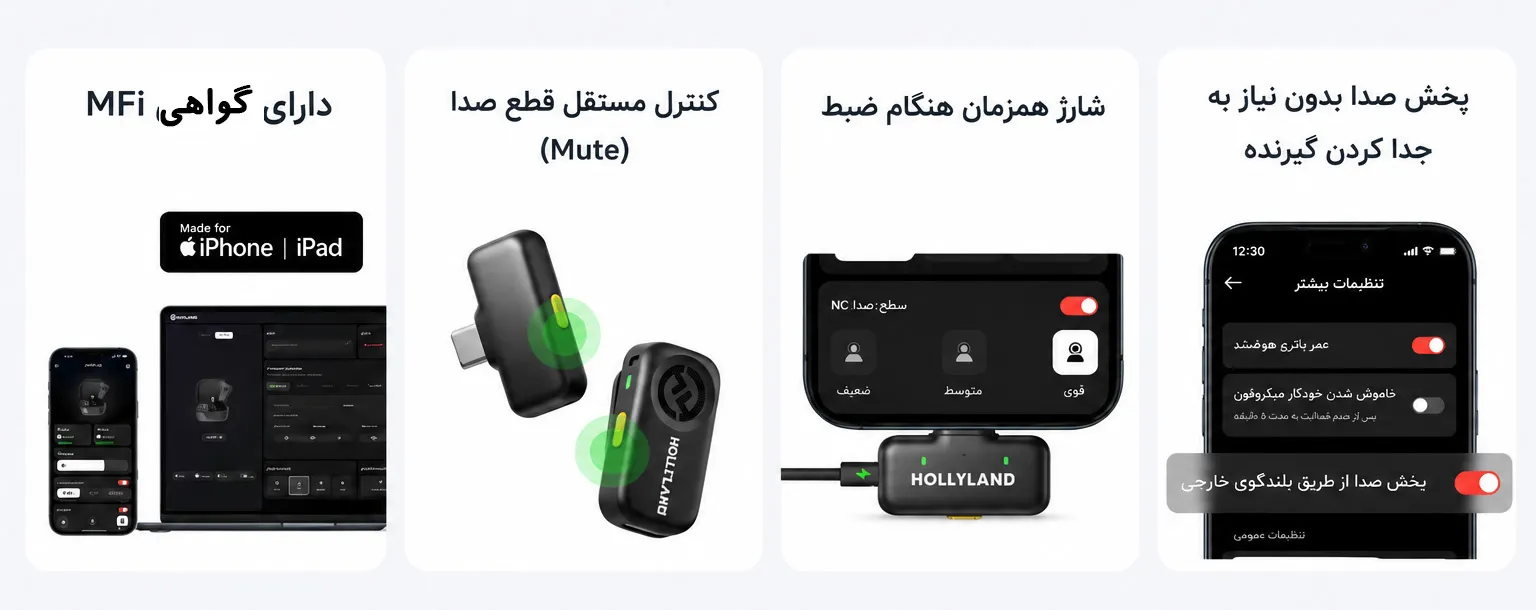 میکروفون بیسیم هالیلند Lark A2 مینی - تایپ سی دو میکروفون - LARK A2 Mini