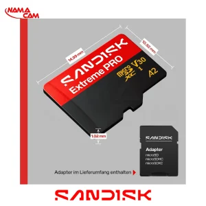 اندازه کارت حافظه میکرو اس دی SanDisk extreme Pro 256 GB – سرعت 250m/s