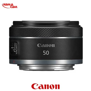 نمای جانبی دیگر از لنز کانن ۵۰ میلی‌متری RF با دیافراگم f/1.8 و موتور فوکوس STM